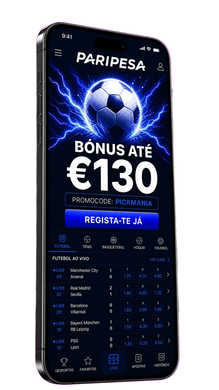 App Móvel Paripesa | Apostas no Telemóvel com Bónus PICKMANIA App móvel Paripesa em iPhone com bónus de €130 e código PICKMANIA
