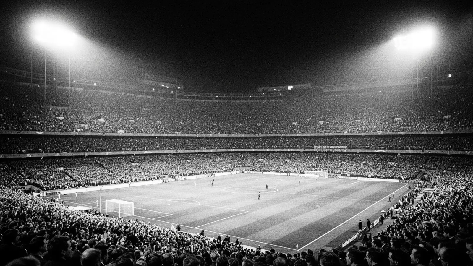 Estádio de futebol iluminado