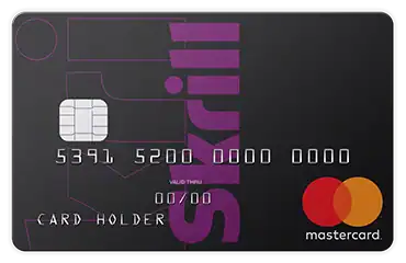 Cartão Skrill Mastercard utilizado para pagamentos com saldo da carteira digital