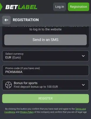 Promocode Pickmania para a Betlabel Portugal